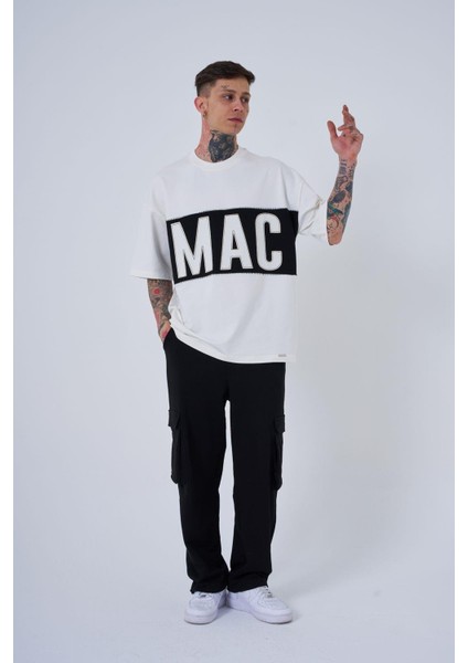 Erkek Mac Blanket Oversize Ekru Tişört