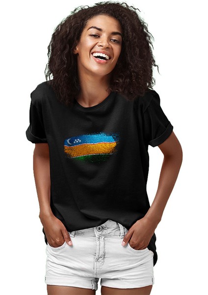 Karakalpakistan - Karakalpakstan Siyah Unisex Tişört T-Shirt fiyatları