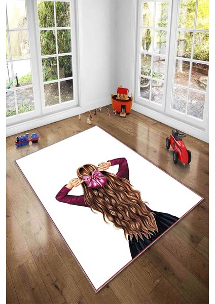 Desenli Renkli Dijital Baskı Yıkanabilir Kaymaz Taban Modern Çocuk Halısı ve Yolluk.