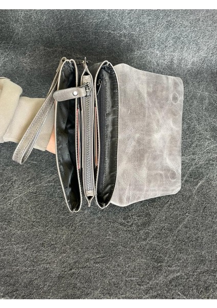 SL-312 Hakiki Deri Çok Işlevli Özel Portföy Kartlık Bölmeli El Çantası 22,5 Cm×13,5 cm Sanat Leather modelleri