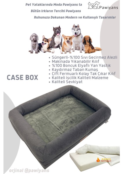 Coch Box Üst Kalite Köpek Yatağı Süngerli Sıvı Geçirmez Alezli. %100 Elyaflı. 2 Fermuarlı fiyatları