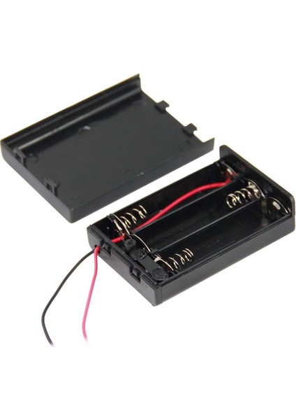 Pil Yuvası 3 Lü Kapaklı Switchli (Aa) (IC-233E)