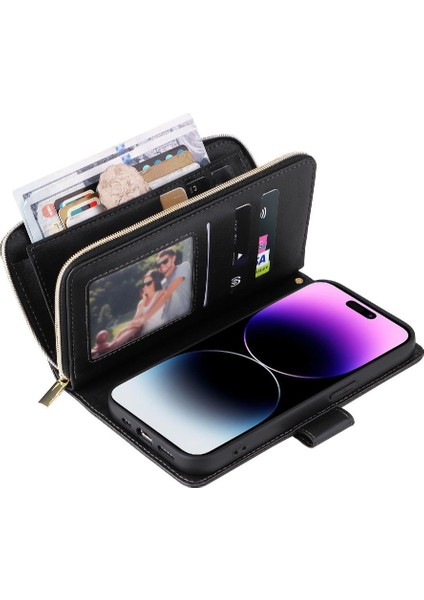 El Kayışı ile iphone 14 Pro Max Için Kapak Kapak 9 Telefon Kılıfı (Yurt Dışından)