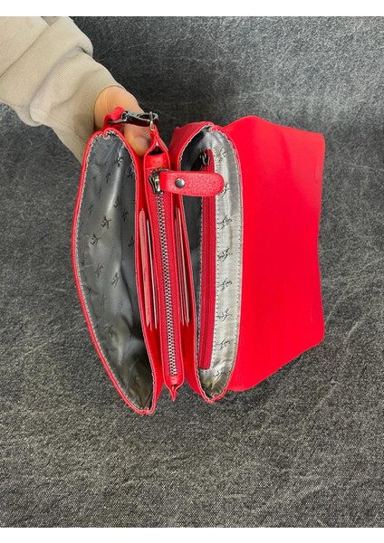 SL-312 Hakiki Deri Çok Işlevli Özel Portföy Kartlık Bölmeli El Çantası 22,5 Cm×13,5 cm Sanat Leather modelleri