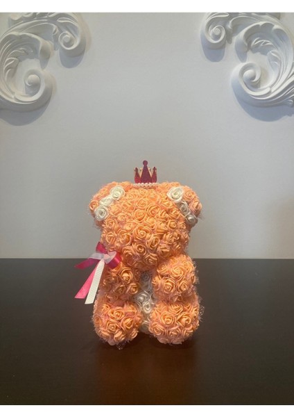 Özel Tasarım El Yapımı Teddy Rose Bear Güllü Ayıcık 24 cm