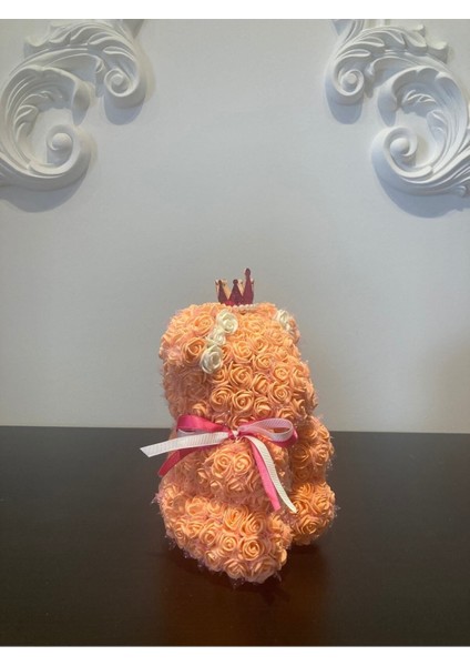 Özel Tasarım El Yapımı Teddy Rose Bear Güllü Ayıcık 24 cm