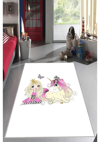 Desenli Renkli Dijital Baskı Yıkanabilir Kaymaz Taban Modern Çocuk Halısı ve Yolluk.