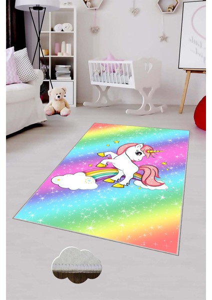 Desenli Renkli Dijital Baskılı Yıkanabilir Kaymaz Taban Modern Mutfak Halısı (Süngersiz)