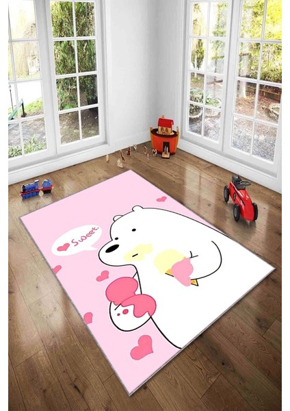 Desenli Renkli Dijital Baskı Yıkanabilir Kaymaz Taban Modern Çocuk Halısı ve Yolluk.