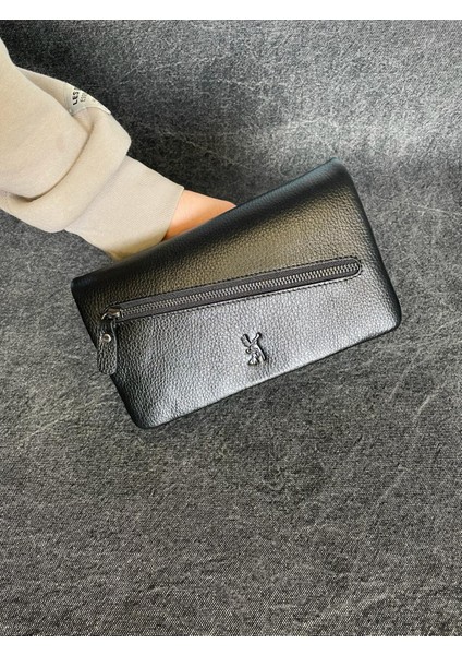 SL-312 Hakiki Deri Çok Işlevli Özel Portföy Kartlık Bölmeli El Çantası 22,5 Cm×13,5 cm Sanat Leather