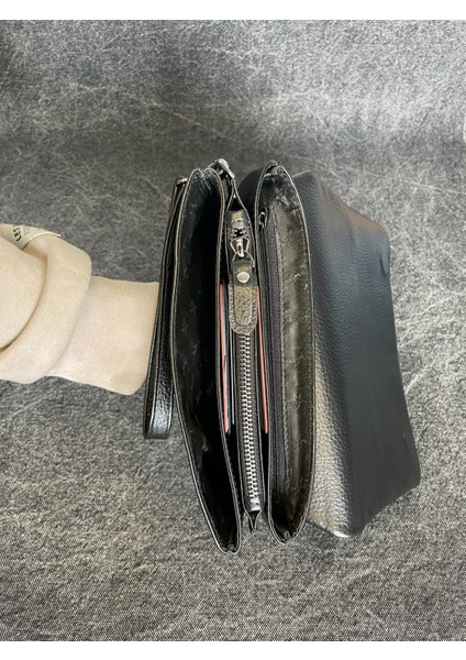 SL-312 Hakiki Deri Çok Işlevli Özel Portföy Kartlık Bölmeli El Çantası 22,5 Cm×13,5 cm Sanat Leather modelleri