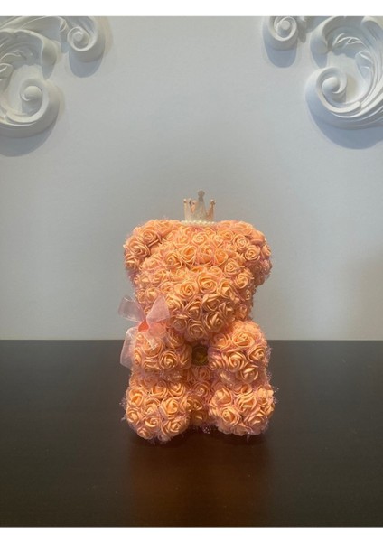 Özel Tasarım El Yapımı Teddy Rose Bear Güllü Ayıcık 24 cm