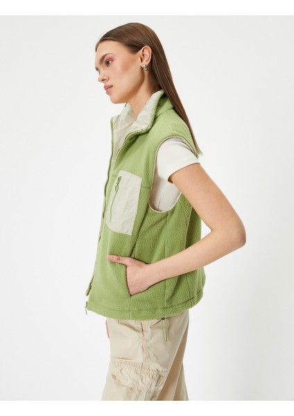 Polar Outdoor Yelek Dik Yaka Cepli