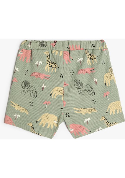 Şort Beli Lastikli Cepli Dokulu Pamuklu fiyatları