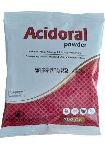 Acidoral Powder 100 gr Kanatlılarda Yem Koruyucu