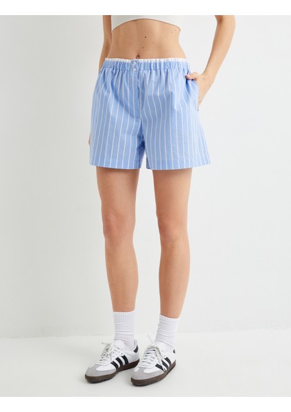 Mini Şort Cepli Beli Çift Lastik Detaylı modelleri