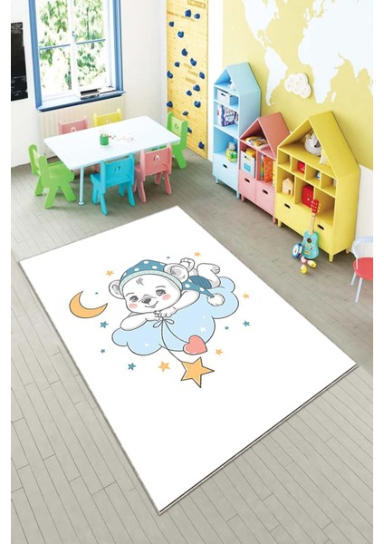 Desenli Renkli Dijital Baskı Yıkanabilir Kaymaz Taban Modern Çocuk Halısı ve Yolluk.