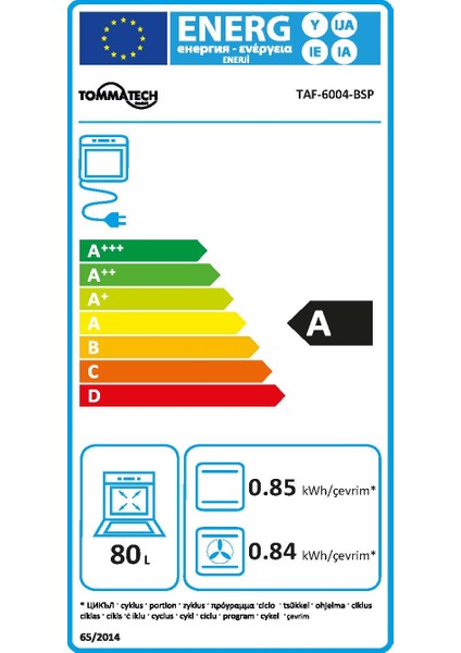 TAF6004BSP Ankastre Elektrikli Fırın