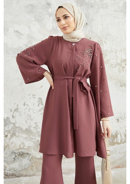 Rina Tunik Pantolon Takım - Gül Kurusu