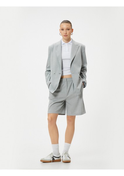 Bermuda Şort Normal Bel Cepli Pileli fiyatları