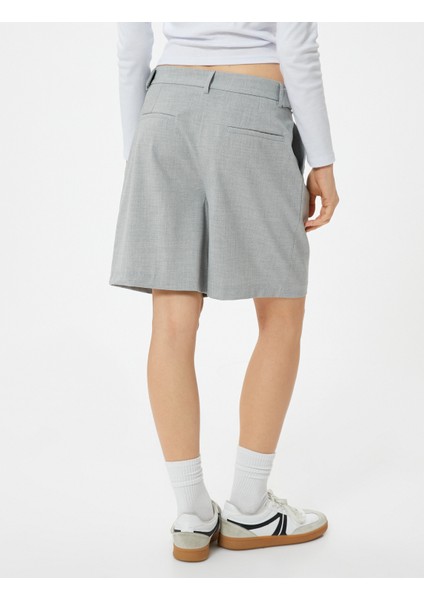 Bermuda Şort Normal Bel Cepli Pileli fırsatları