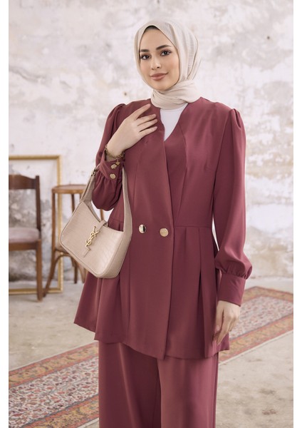 Linda Ceket Pantolon Takım - Gül Kurusu indirimleri