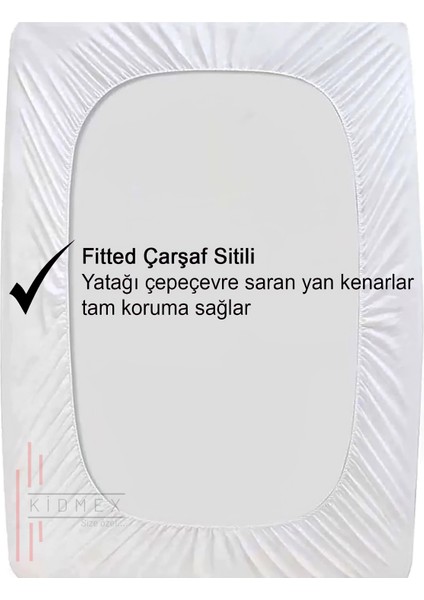 Yatak Koruyucu Alez Çarşaf Tek Çift %100 Su Sıvı Geçirmez Full Kenar Micro Fıtted Beyaz