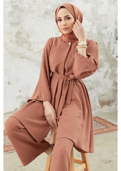 Rina Tunik Pantolon Takım - Camel