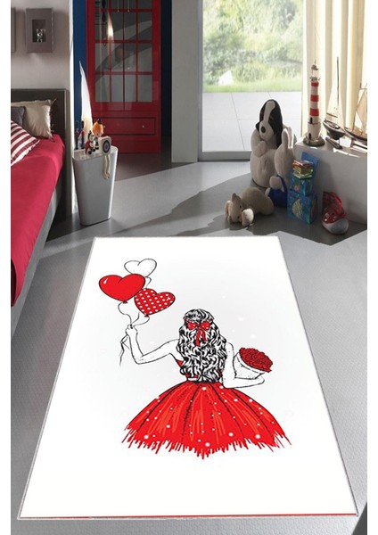 Desenli Renkli Dijital Baskı Yıkanabilir Kaymaz Taban Modern Çocuk Halısı ve Yolluk.