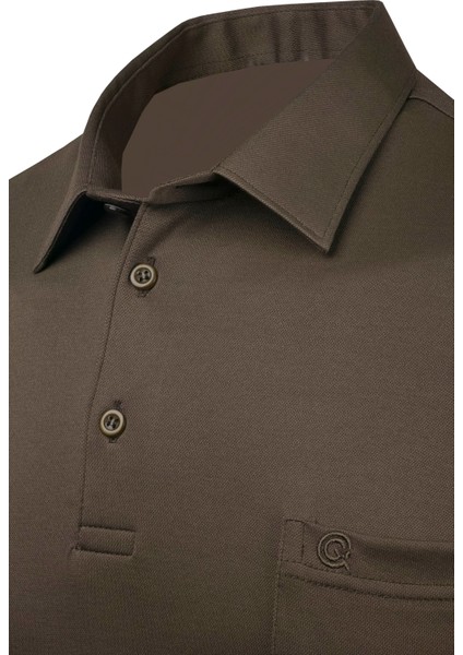 Erkek Gömlek Yaka Düğmeli Cepli Tişört Klasik Kalıp modelleri