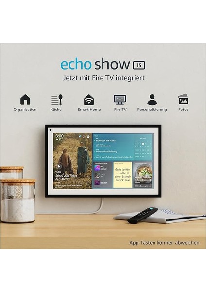 Echo Show 15+Fire Tv ve Kumanda Alexa 15.6’’ Akıllı Ekran