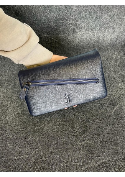 SL-312 Hakiki Deri Çok Işlevli Özel Portföy Kartlık Bölmeli El Çantası 22,5 Cm×13,5 cm Sanat Leather