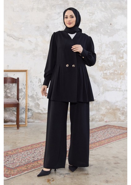 Linda Ceket Pantolon Takım - Siyah