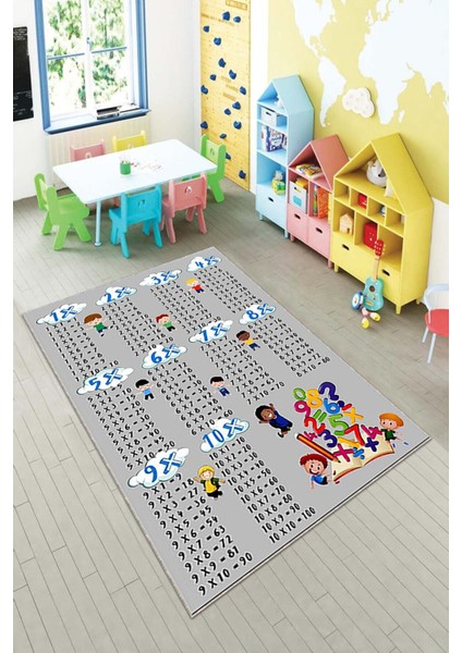 Desenli Renkli Dijital Baskı Yıkanabilir Kaymaz Taban Modern Çocuk Halısı ve Yolluk.