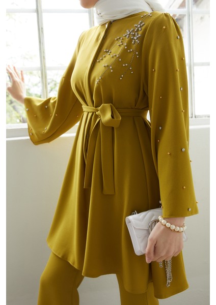 Rina Tunik Pantolon Takım - Yağ Yeşili fiyatları