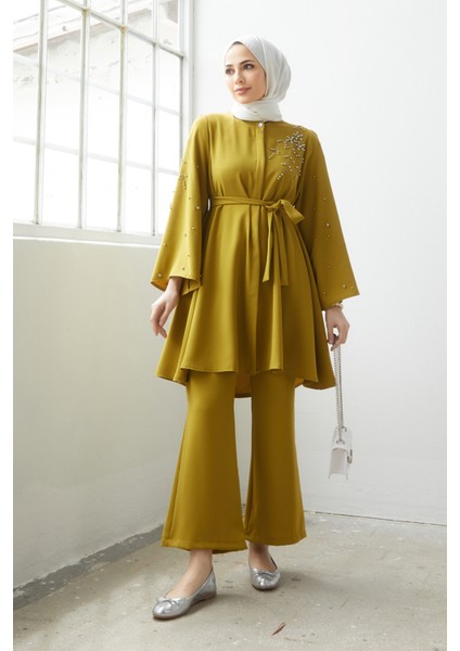 Rina Tunik Pantolon Takım - Yağ Yeşili indirimleri
