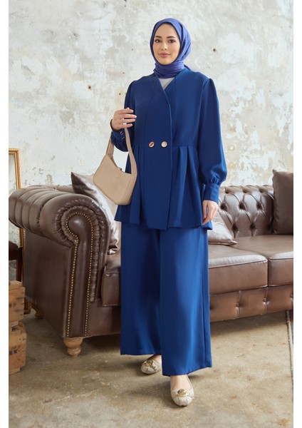 Linda Ceket Pantolon Takım - Indigo