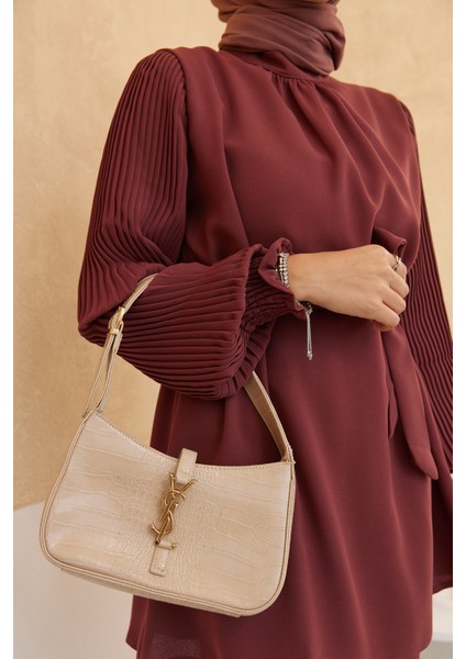 Kolları Piliseli Pantolon Tunik Takım - Gül Kurusu fiyatları