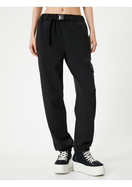 Kargo Jogger Eşofman Altı Cepli Kemer Detaylı modelleri