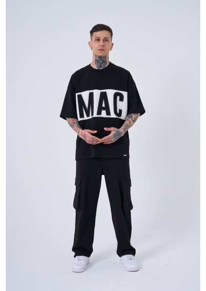 Erkek Mac Blanket Oversize Siyah Tişört