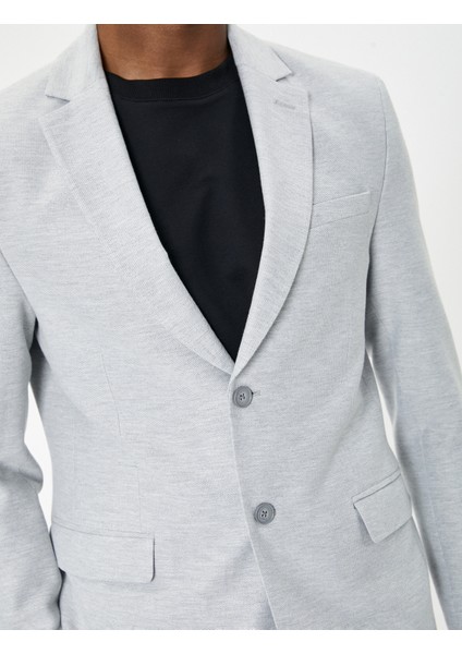 Blazer Ceket Slim Fit Cep Detaylı Düğmeli indirimleri