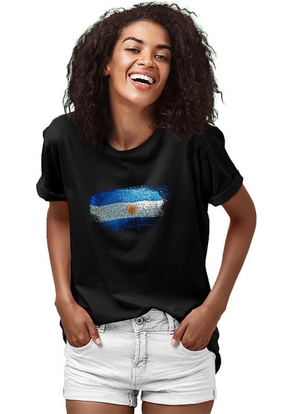 Arjantin - Argentina Siyah Unisex Tişört T-Shirt fiyatları