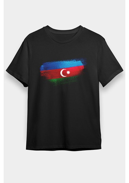 Azerbaycan - Azerbaijan Siyah Unisex Tişört T-Shirt
