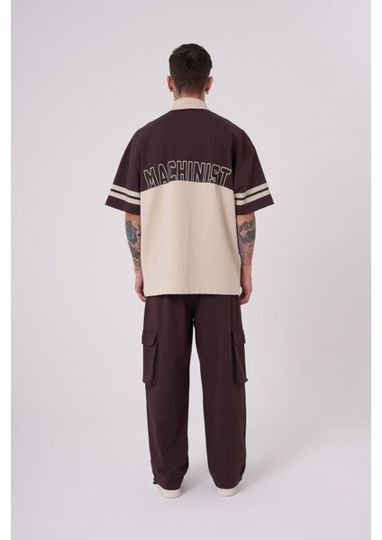 Erkek 87 Pieced Polo Yaka Kahverengi Tişört