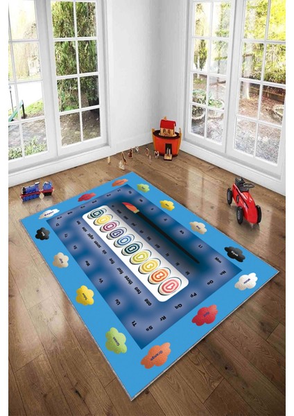 Ekonomik Desenli Renkli Dijital Baskı Yıkanabilir Kaymaz Taban Modern Çocuk Halısı.(Süngersiz) fiyatları