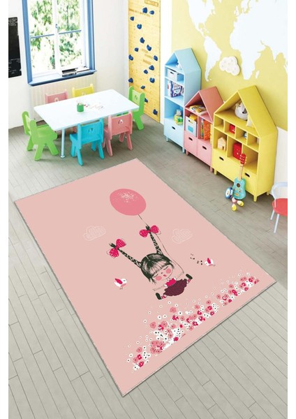 Desenli Renkli Dijital Baskılı Yıkanabilir Kaymaz Taban Modern Mutfak Halısı (Süngersiz)