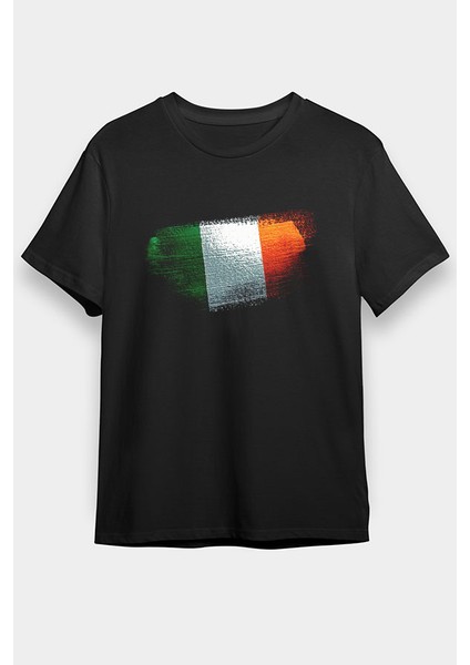 Irlanda - Ireland Siyah Unisex Tişört T-Shirt