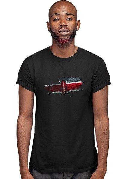 Kenya Siyah Unisex Tişört T-Shirt modelleri