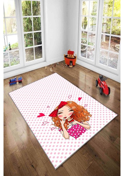 Desenli Renkli Dijital Baskı Yıkanabilir Kaymaz Taban Modern Çocuk Halısı ve Yolluk.