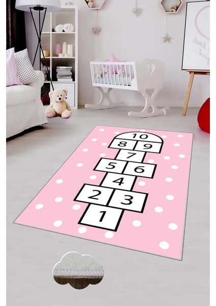 Desenli Renkli Dijital Baskı Yıkanabilir Kaymaz Taban Modern Çocuk Halısı ve Yolluk.